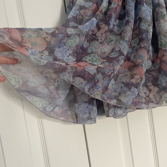 American Apparel floral double layer chiffon a-line mini skirt - Picture 3 of 3